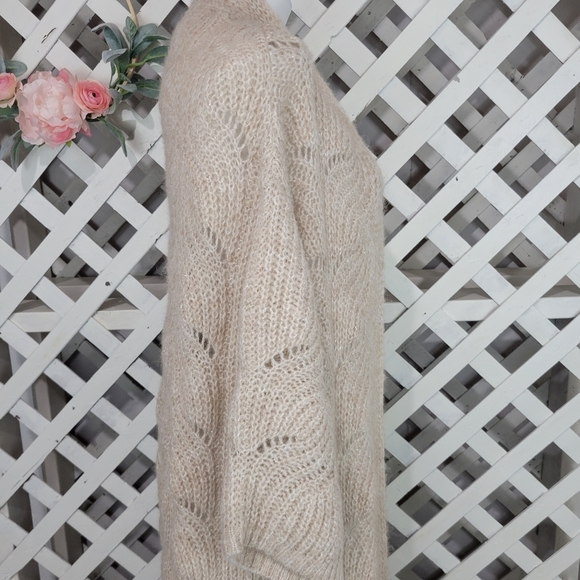 Emme Marella Alpaca Blend Knit Cozy Long Open Cardigan Size Small - Picture 5 of 10